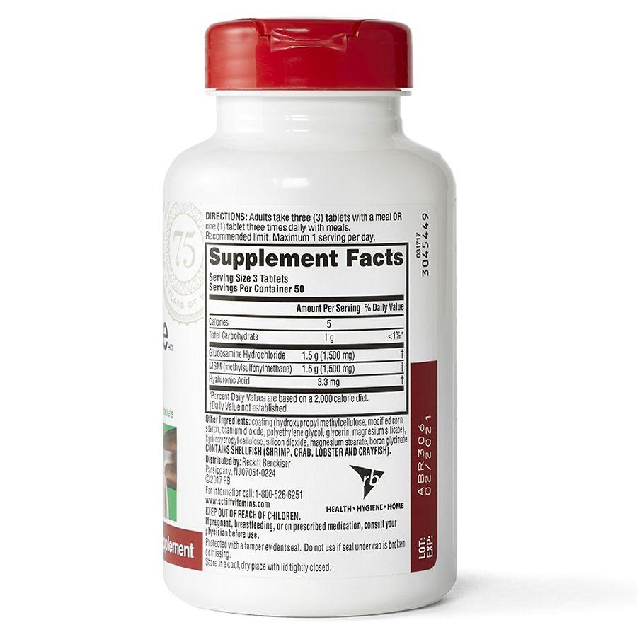 Schiff Glucosamine 1500mg Plus MSM Joint Care Cotaed Tablets
