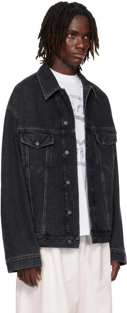 Acne Studios Black Relaxed-Fit Denim Jacket 2
