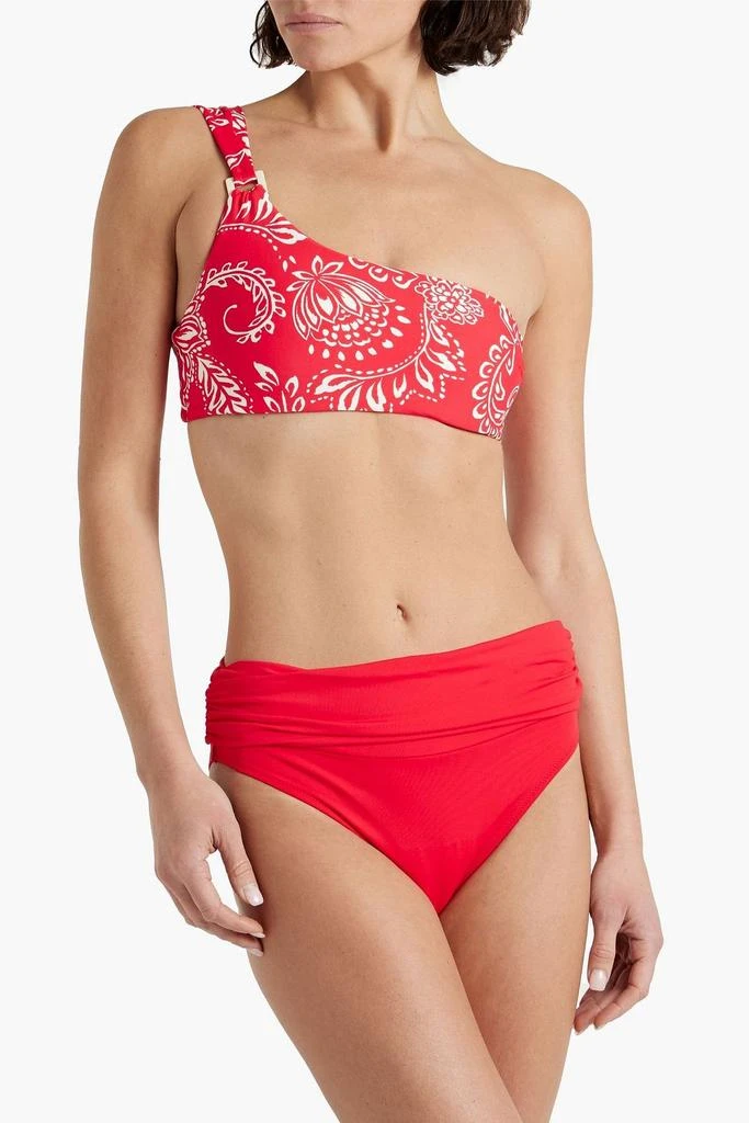 Seafolly Folklore one-shoulder printed bikini top 2