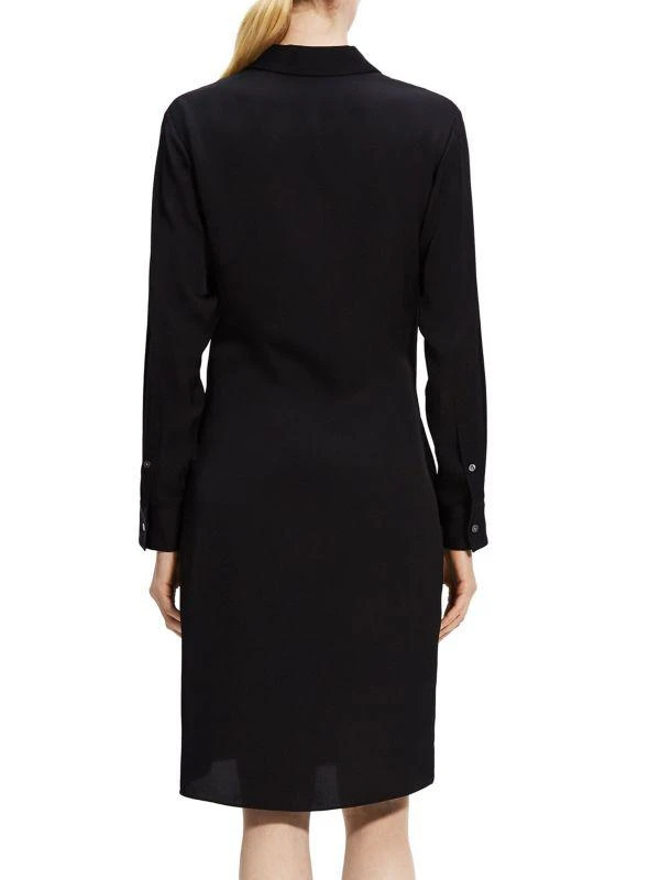 little black dress port huron Entro Black 3/4 Sleeve Cotton V-Neck Mini Dress