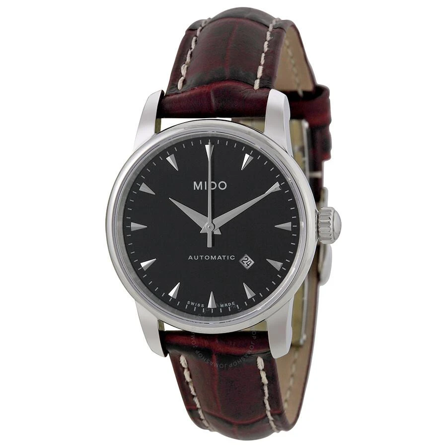 MIDO Baroncelli Automatic Black Dial Brown Leather Ladies Watch M76004188 1