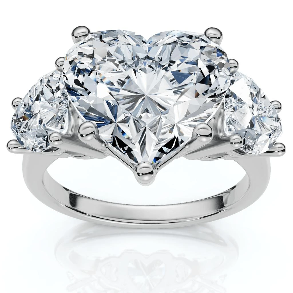 Pompeii3 Certified 5Ct Heart Shape Diamond Engagement Ring 14k Gold or Platinum Lab Grown 4