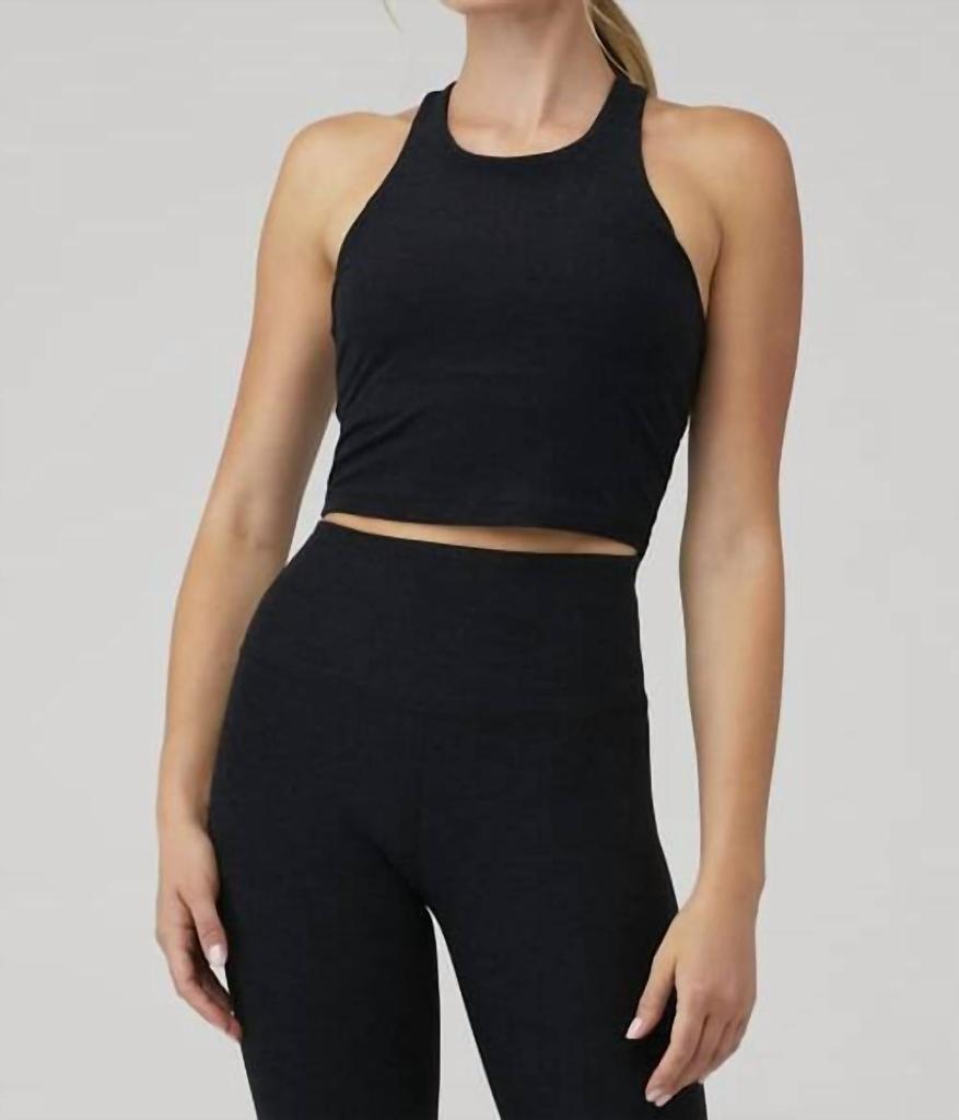 Beyond yoga Women's Refocus Cropped Tank In Darkest Night