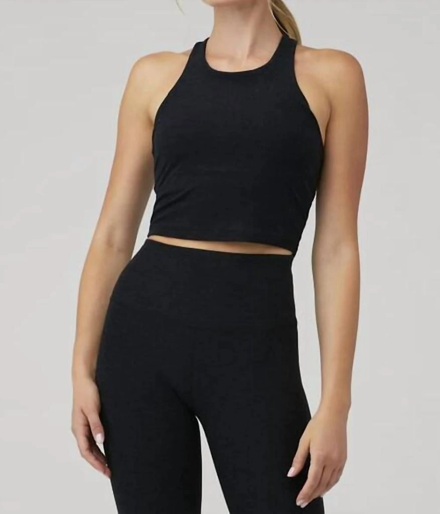 Beyond yoga Women's Refocus Cropped Tank In Darkest Night 1