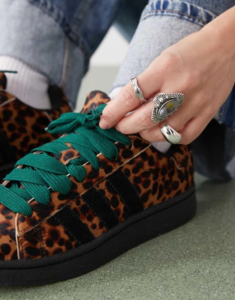 Adidas adidas Originals Campus 00s trainers in leopard print and black 4