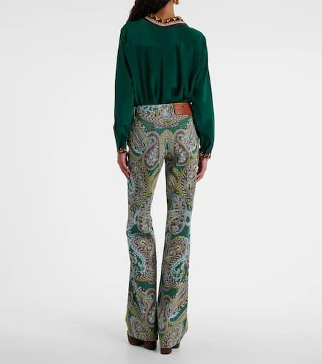 ETRO Paisley high-rise bootcut jeans 3