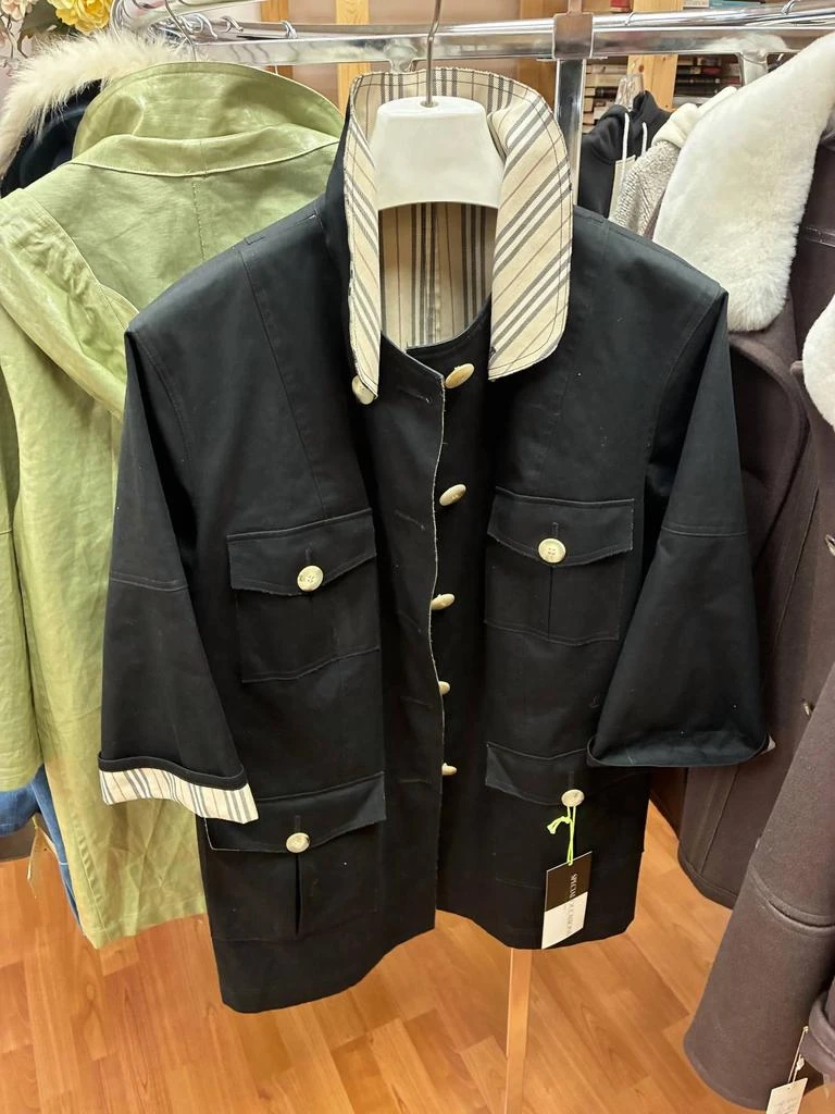 2Her2Him 2Her2Him - Women
s Striped Trim Raincoat