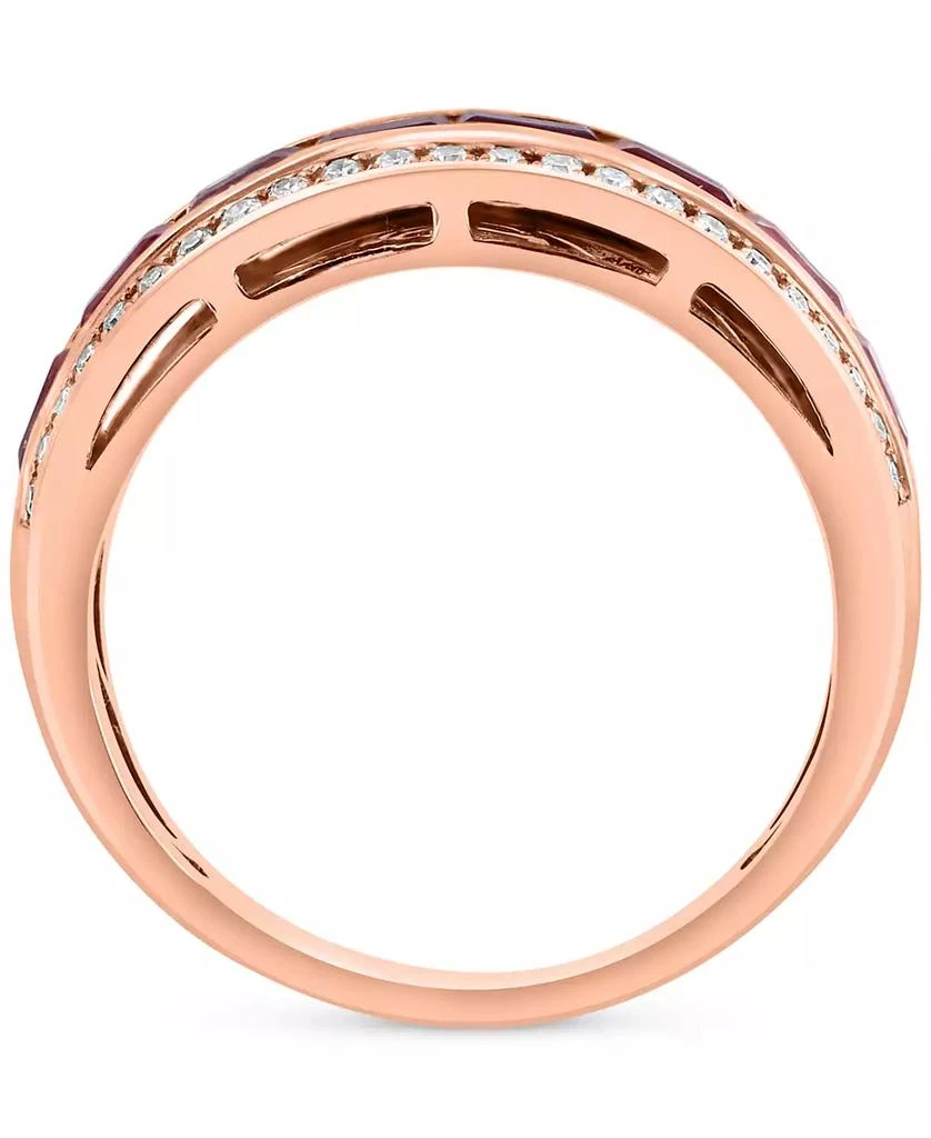 EFFY Collection EFFY® Ruby (1/5 ct. t.w.), Pink Tourmaline (3/8 ct. t.w.)  & Diamond (1/5 ct. t.w.) Ring in 14k Rose Gold 3