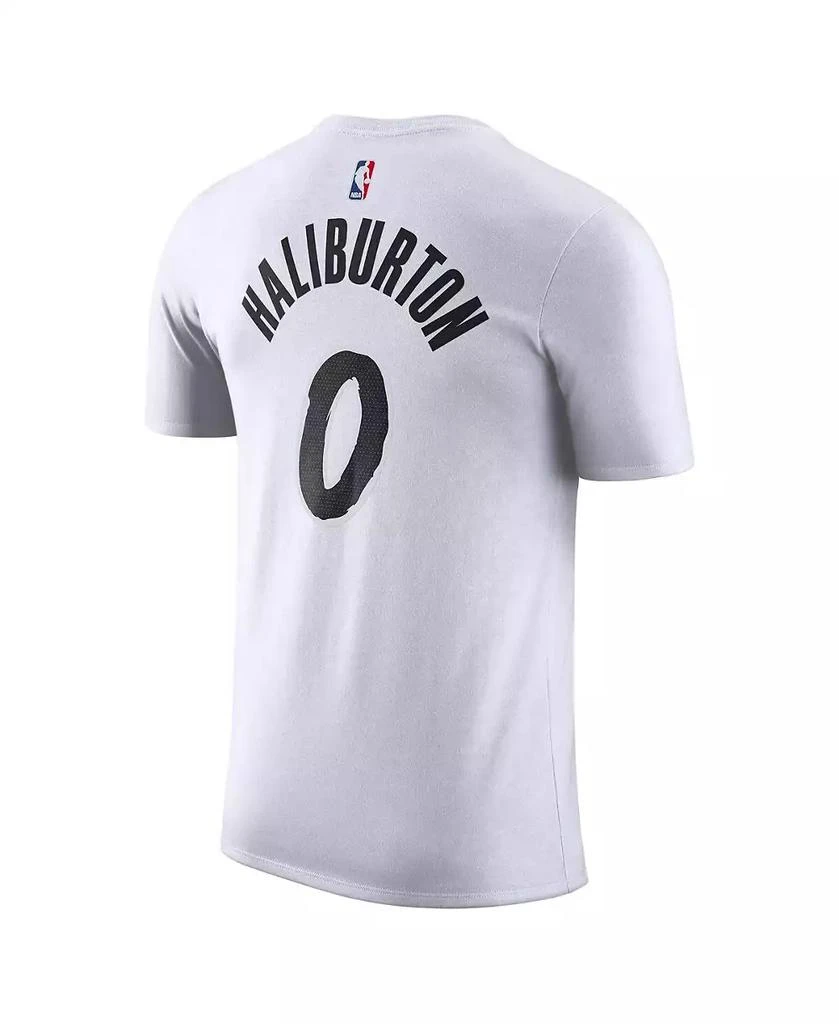 NIKE Men's White Tyrese Haliburton Indiana Pacers 2024/25 City Edition Name Number T-Shirt 3