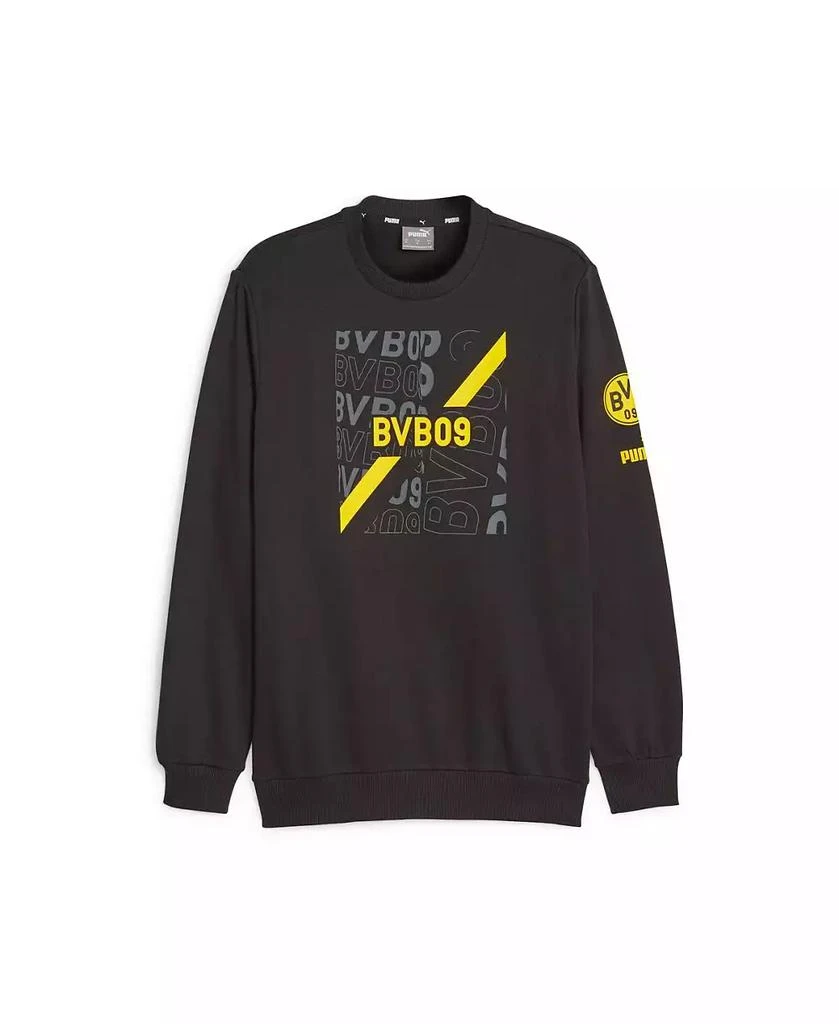 Puma Men's Black Borussia Dortmund FtblCore Graphic Pullover Sweatshirt 3