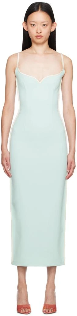 Paris Georgia SSENSE Exclusive Blue & White Heart Maxi Dress 1
