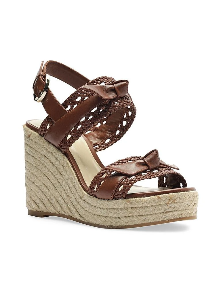 Alexandre Birman Clarita Tresse Leather Wedge Sandals 2