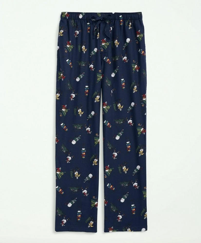 Brooks Brothers Cotton Flannel Holiday Henry Lounge Pants 1