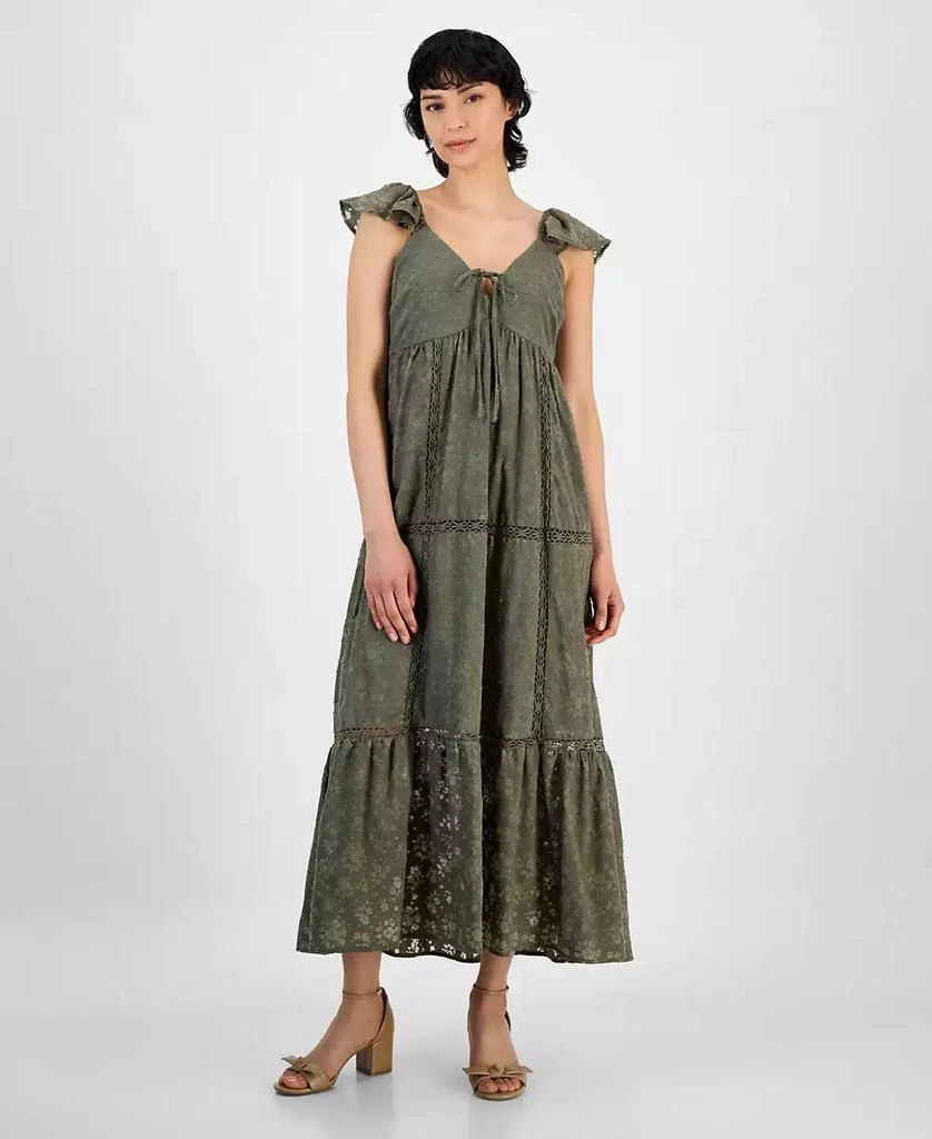 And Now This Women's Empire-Waist Crochet-Trim Maxi Dress, Exclusively at Macy's 1