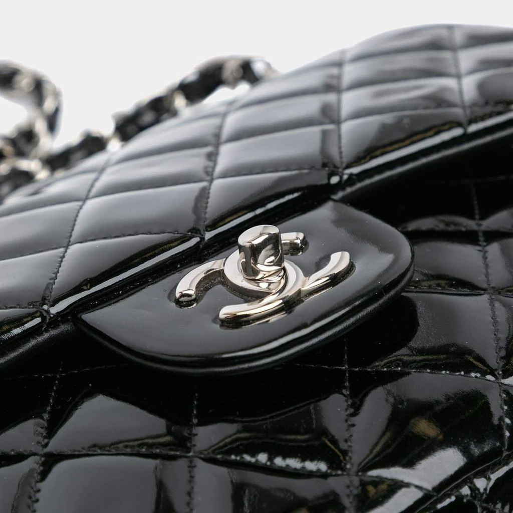 Chanel Chanel Black Jumbo Classic Patent Double Flap 9