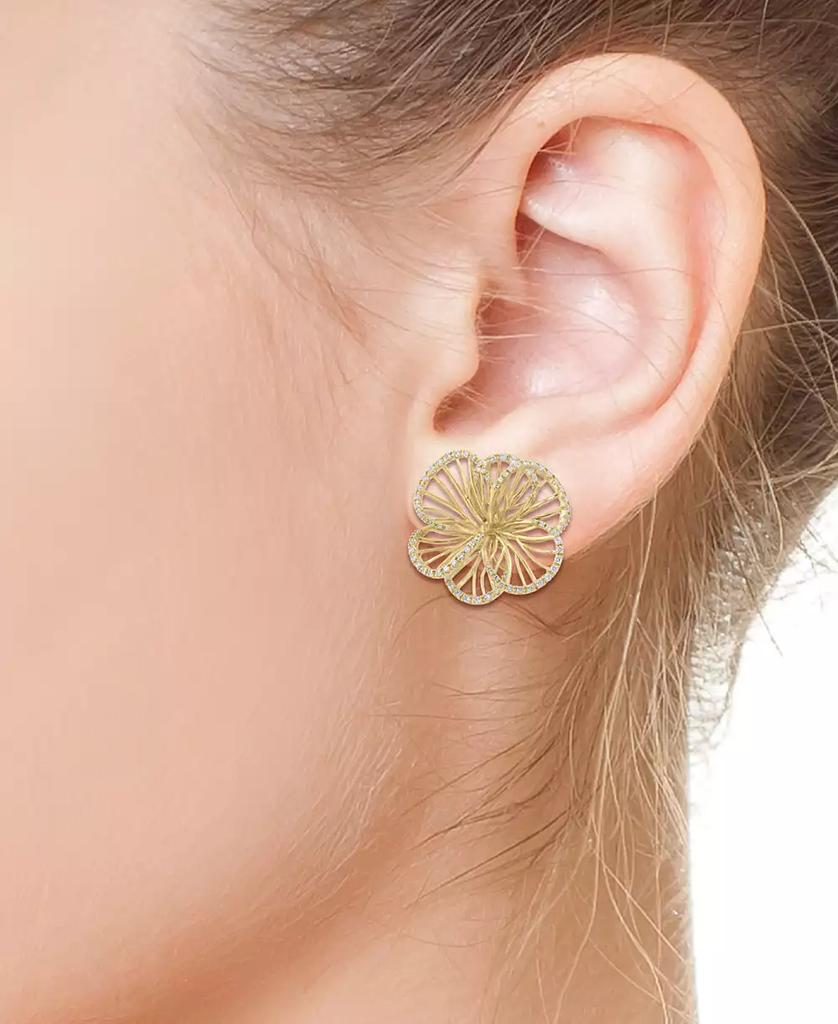 Effy EFFY® Diamond Openwork Flower Stud Earrings (5/8 ct. t.w.) in 14k Gold