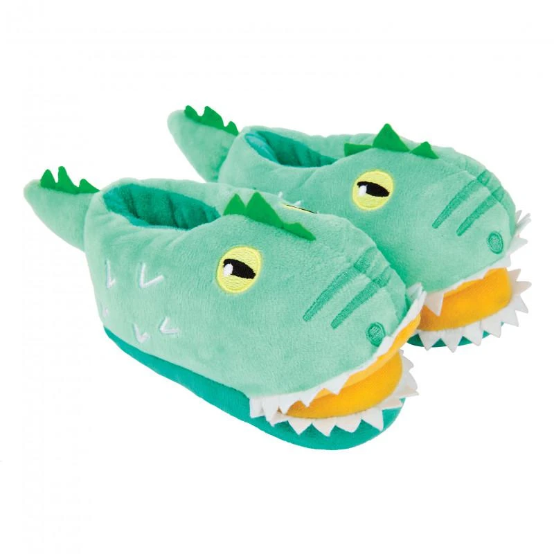 Sunnylife Crocodile logo slippers in blue 1