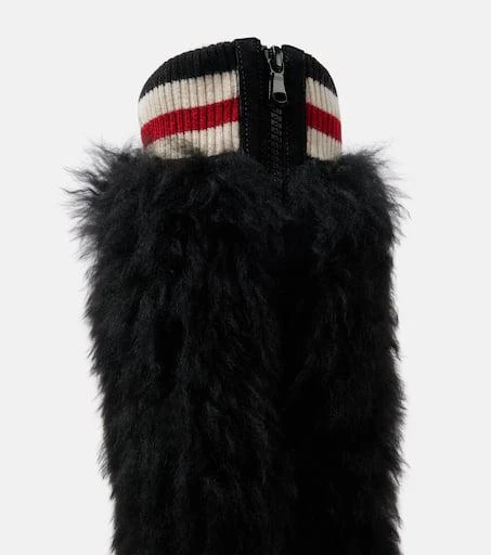 Brunello Cucinelli Mountain shearling-trimmed suede knee-high boots 5