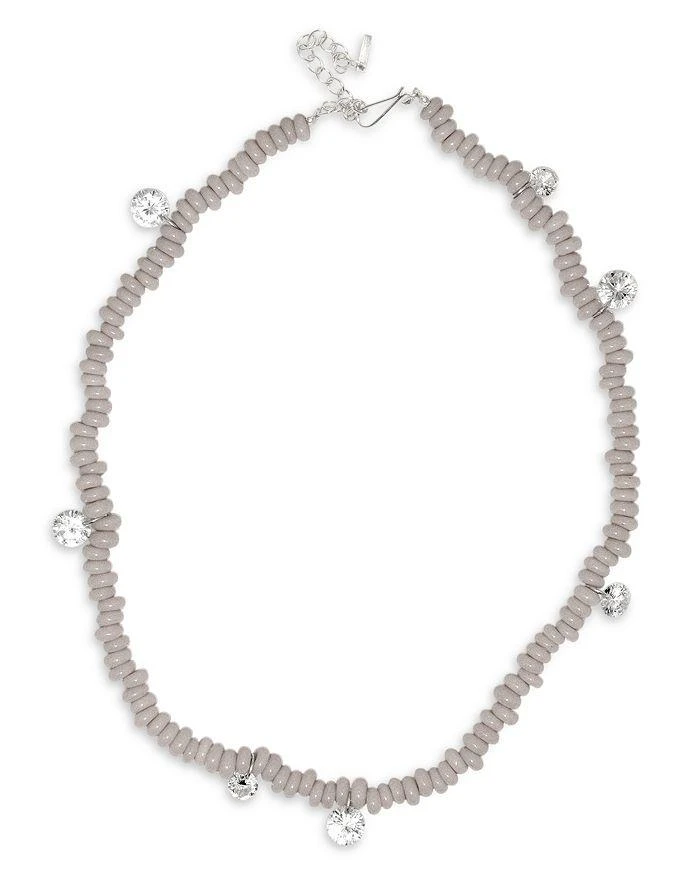 Completedworks Cubic Zirconia Charm Beaded Collar Necklace, 18"-20.5" 1