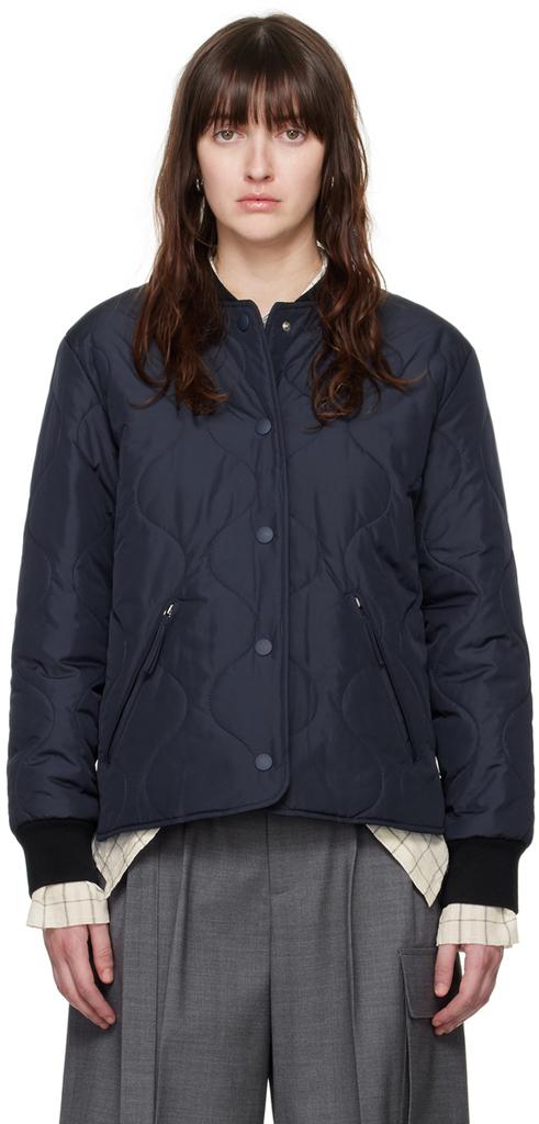 【関税込み】A.P.C. ネイビー Stella ジャケット A.P.C.: Navy Stella Jacket | SSENSE 日本