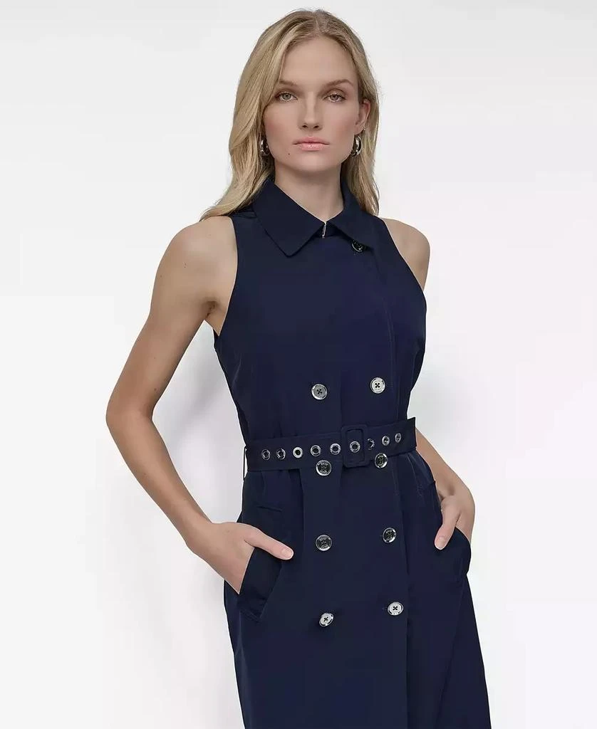 DKNY Women's Sleeveless Belted Trench Dress 4