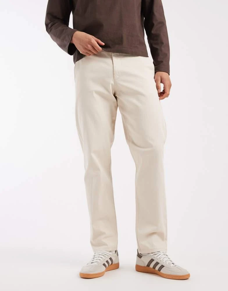JJ Rebel JJ Rebel loose fit chinos in cream