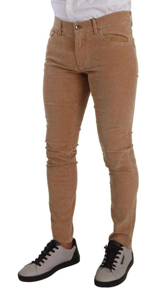 Dolce & Gabbana Dolce & Gabbana Brown Corduroy Cotton Skinny Slim Fit Jeans 4
