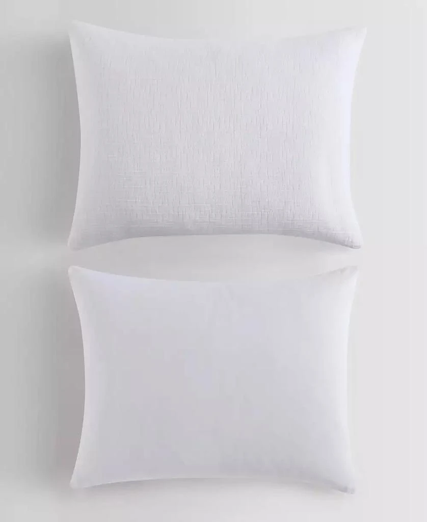 Calvin Klein Washed Texture Solid Cotton Jacquard 3 Piece Duvet Cover Set 7