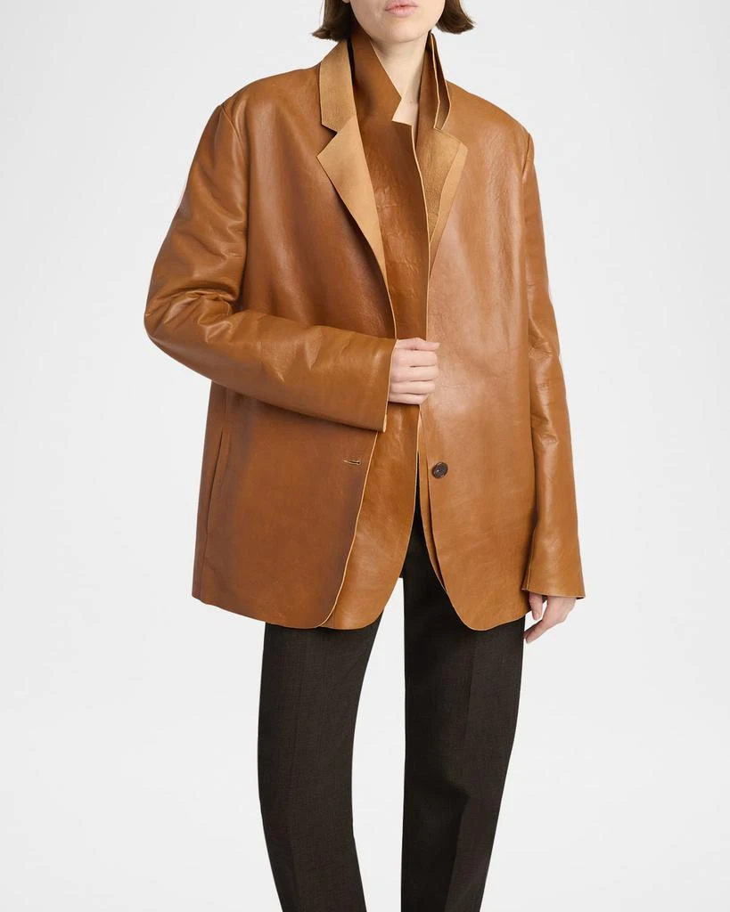 The Row Lysandre Leather Jacket 7