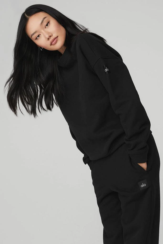Alo Renown Heavy Weight Crew Neck Pullover - Black 3