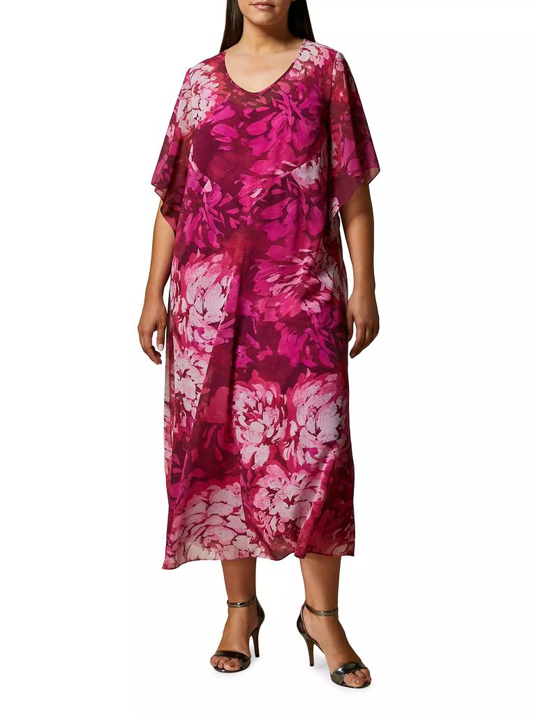 Marina Rinaldi Plus Zenith Silk Georgette Dress