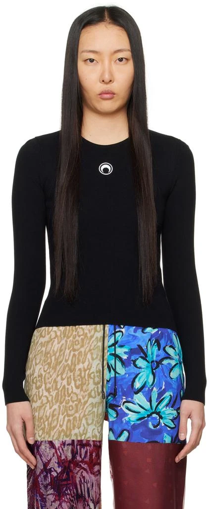 MARINE SERRE Black Core Sweater