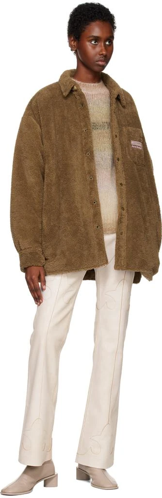 Acne Studios Brown Soft Teddy Jacket 4