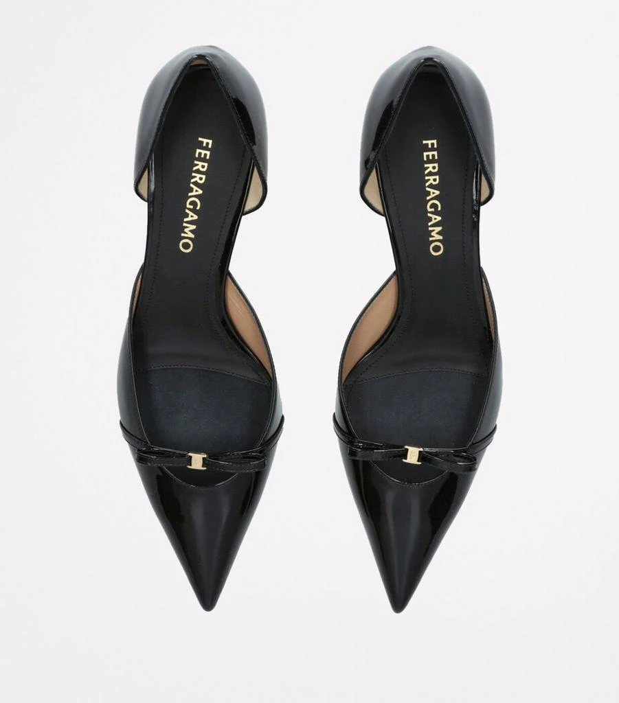 Salvatore Ferragamo Patent Leather Gyoia Dorsay Pumps 40 4