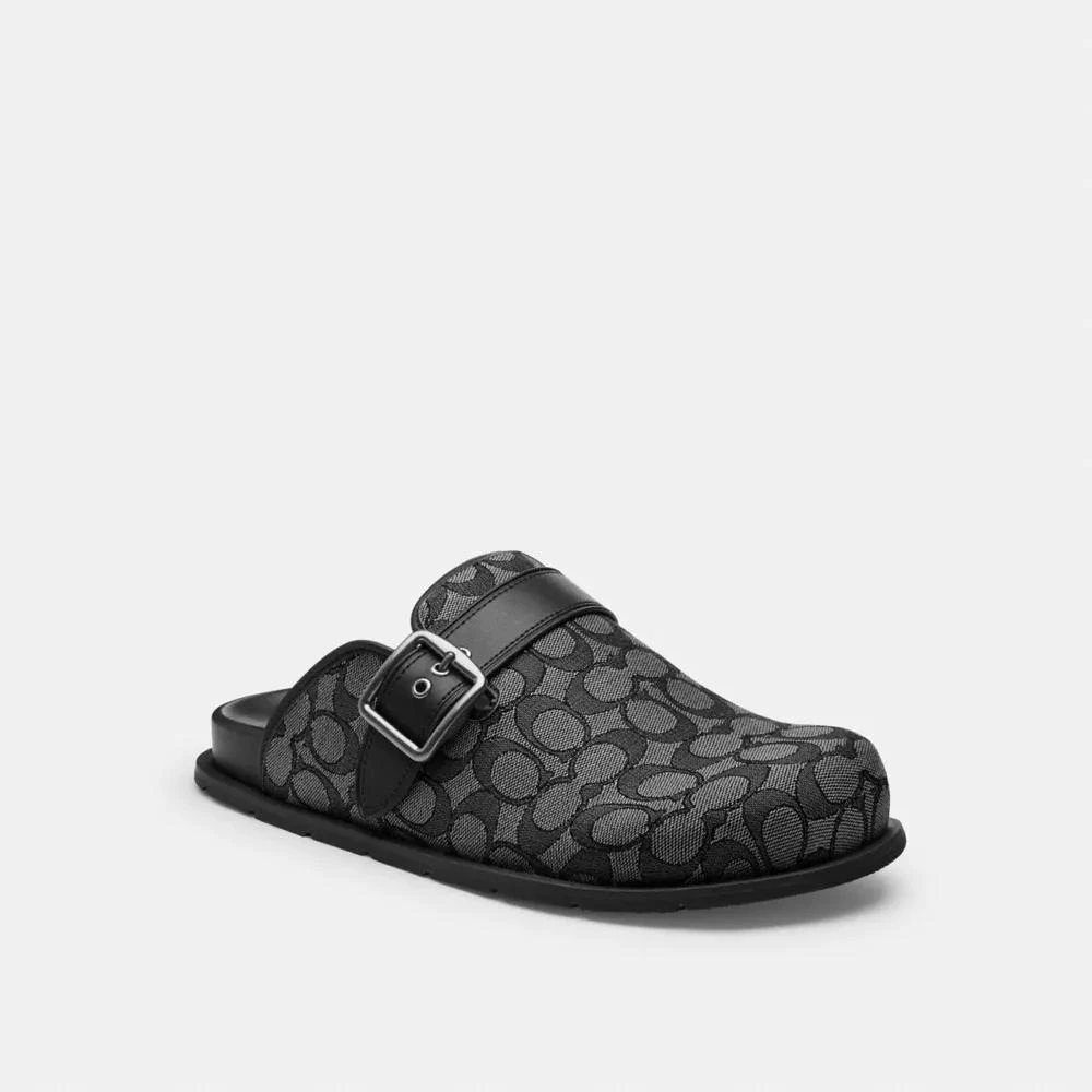 Coach Buckle Clog In Signature Jacquard 2