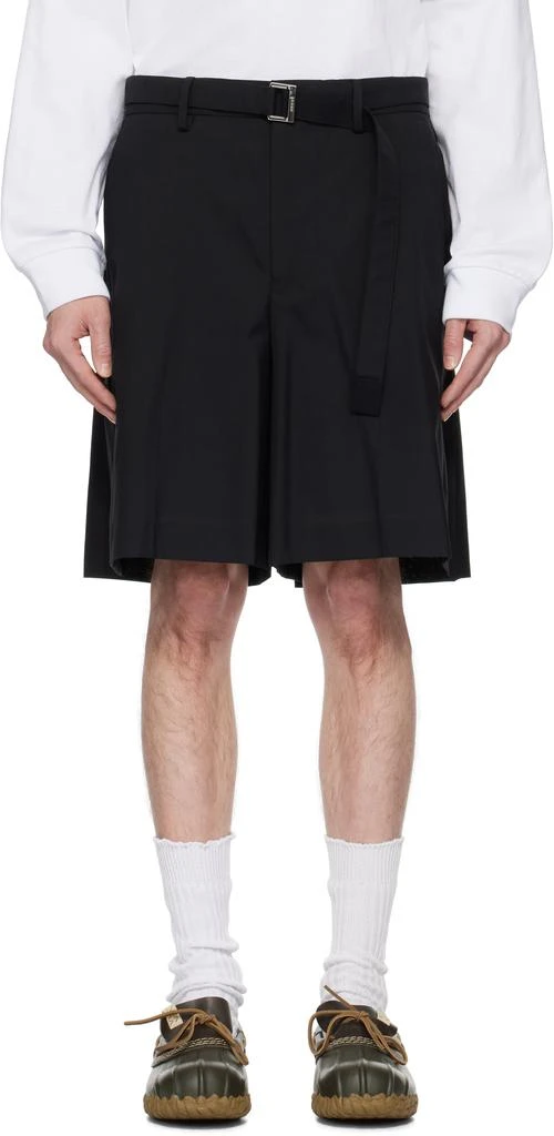Sacai Black Suiting Shorts 1