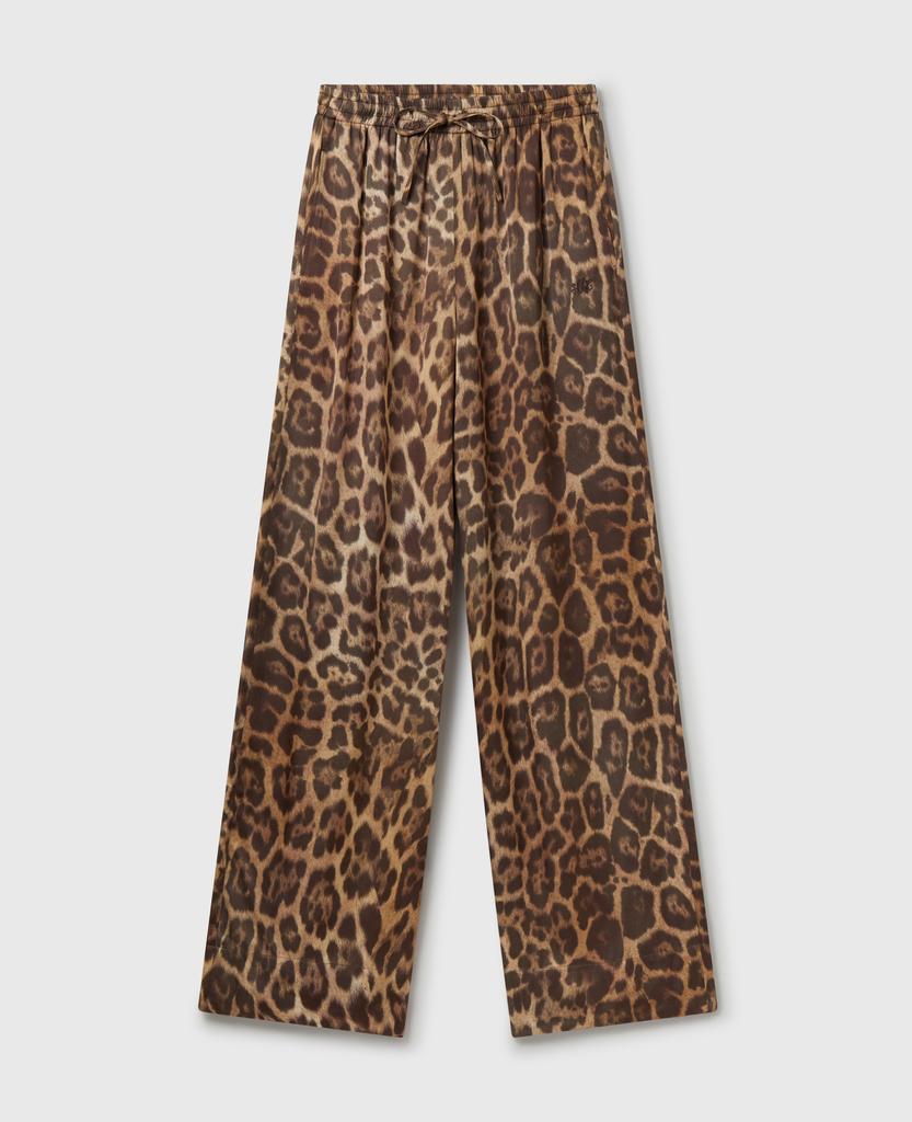 Stella McCartney Stella McCartney - Leopard Straight-Leg Trousers, Woman, Leopard print, Size: 40