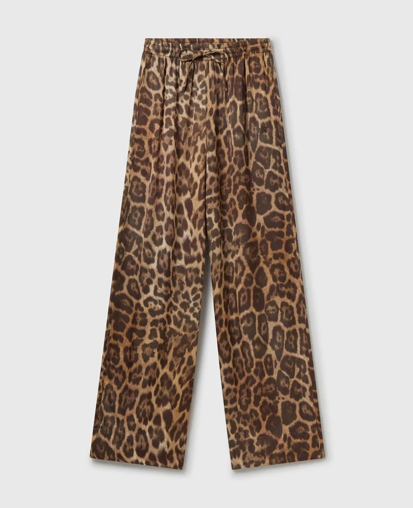 Stella McCartney Stella McCartney - Leopard Straight-Leg Trousers, Woman, Leopard print, Size: 40 1
