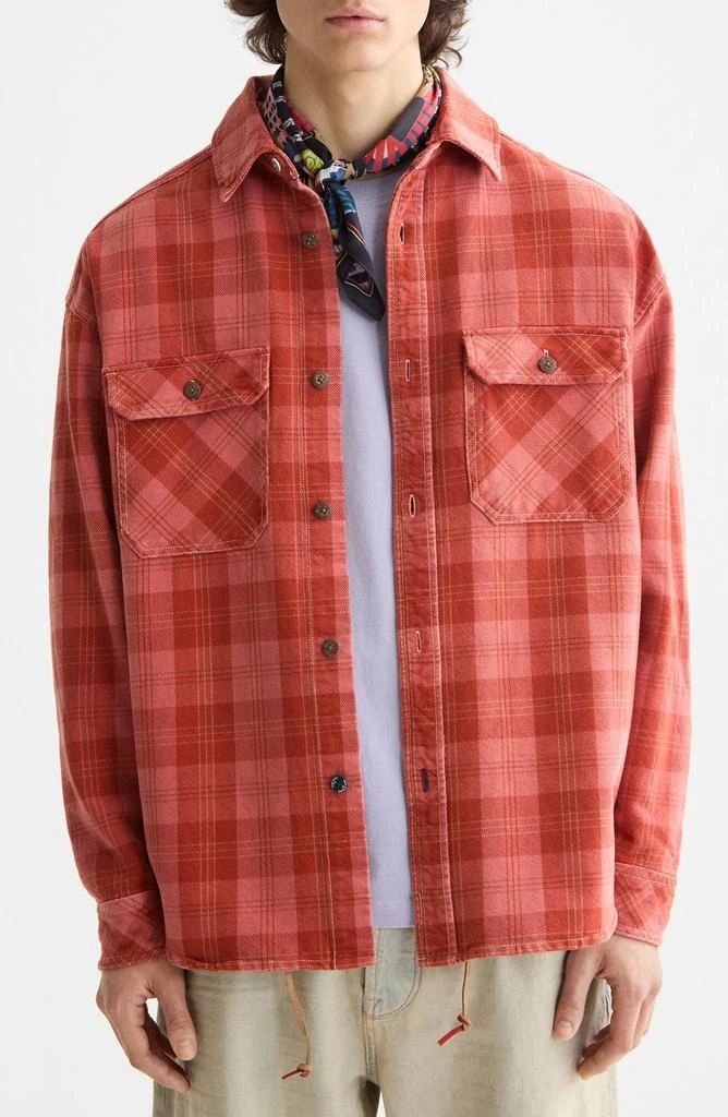 Scotch 
Soda Check Washed Denim Overshirt