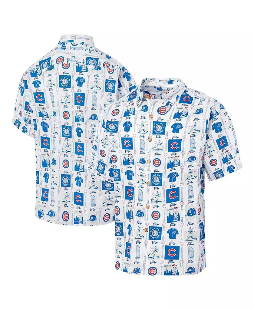 Reyn Spooner Men's White Chicago Cubs Champions Scenic Button-Up Shirt 1