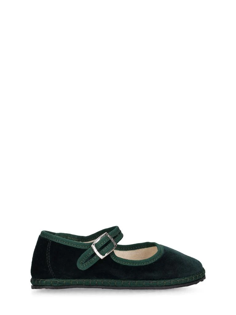 VIBI VENEZIA Cotton Velvet Mary Jane Loafers 1