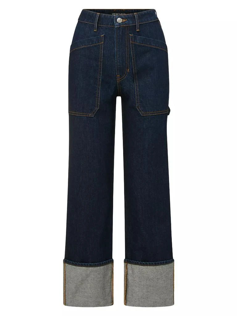 VERONICA BEARD Dylan Cuffed High-Rise Straight Jeans 1