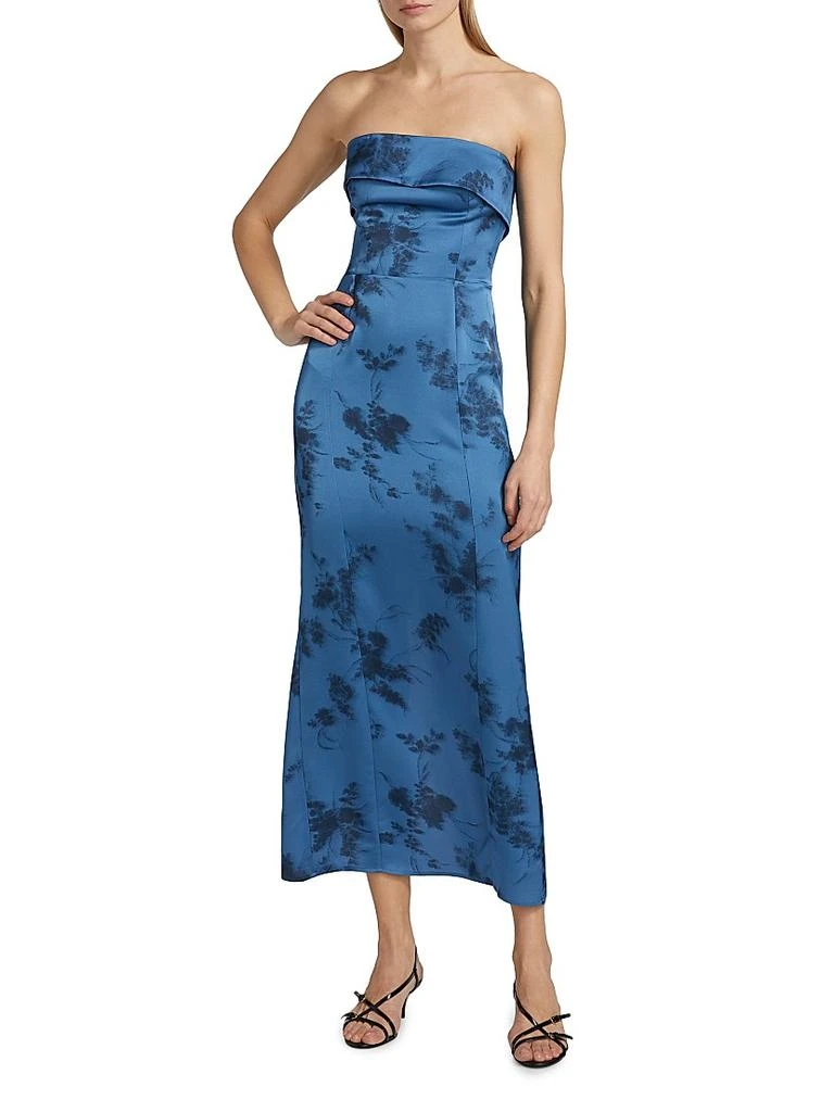 Reformation Johan Satin Cocktail Dress 3