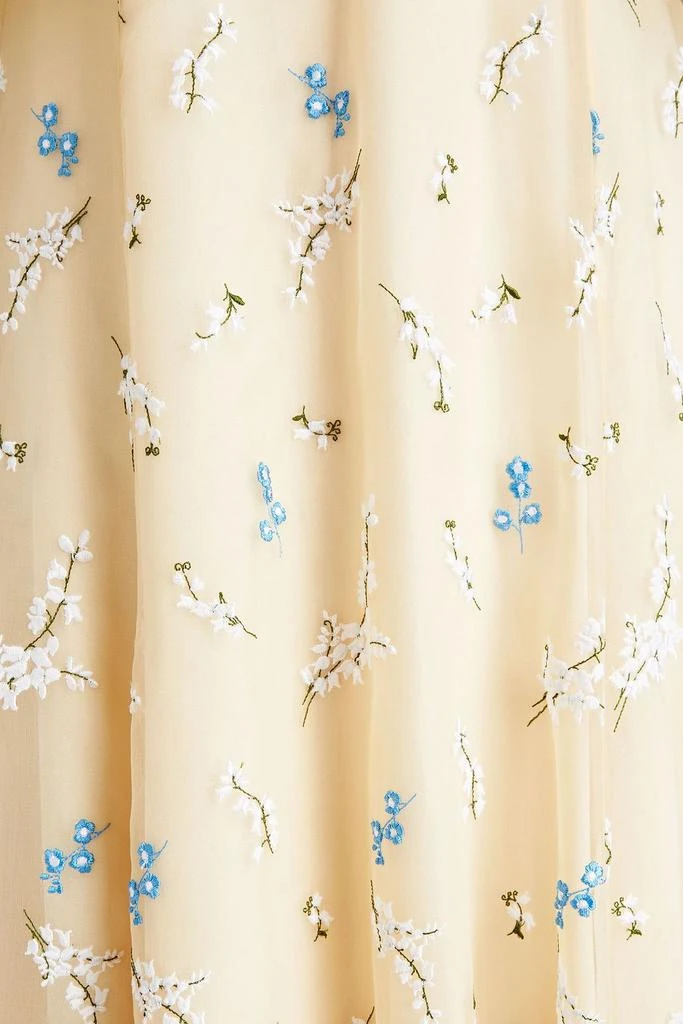 Erdem Alice cape-effect embroidered organza midi dress 4