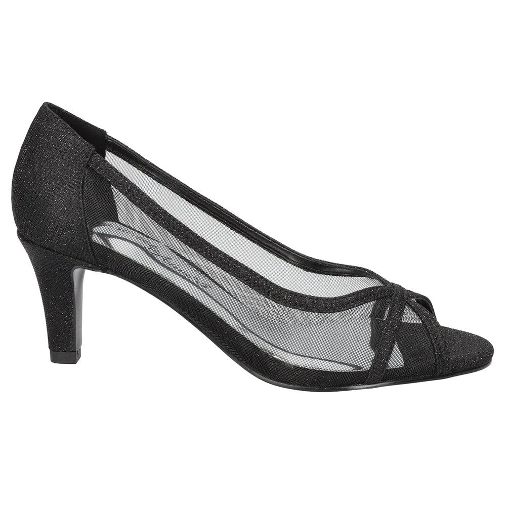 Easy Street Picaboo Glitter Peep Toe Evening Pumps 1