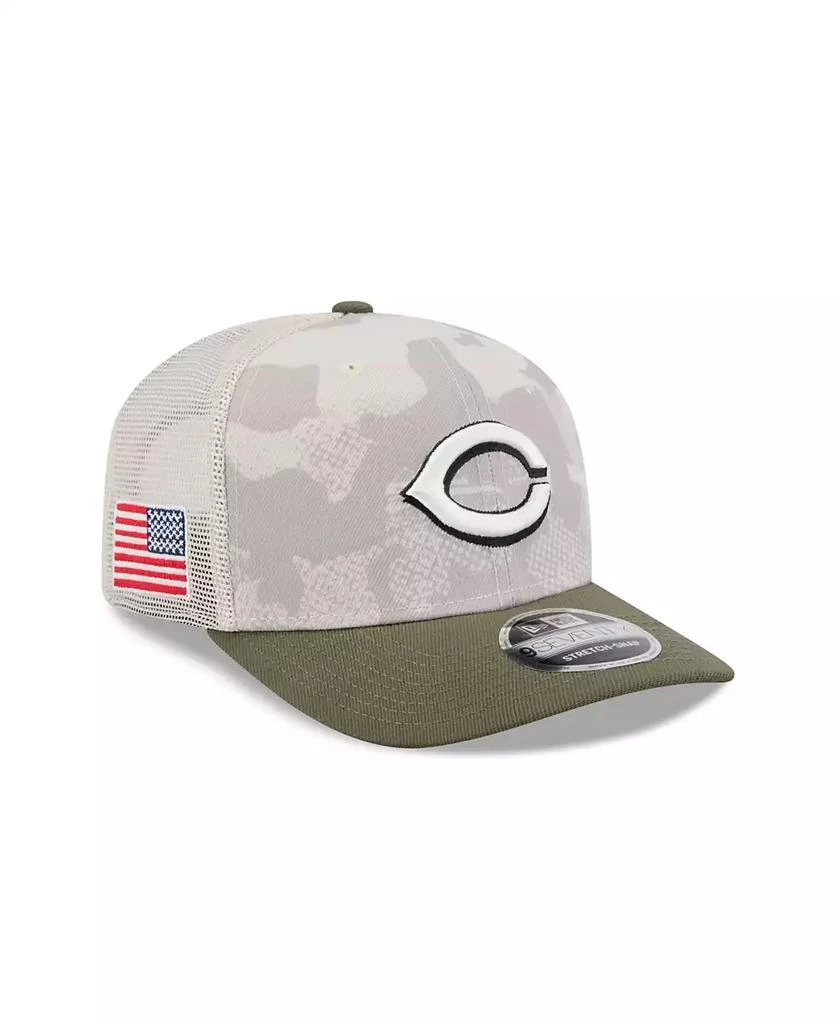 New Era Men's Light Beige/Olive Cincinnati Reds 2025 Armed Forces Day 9SEVENTY Adjustable Hat 2