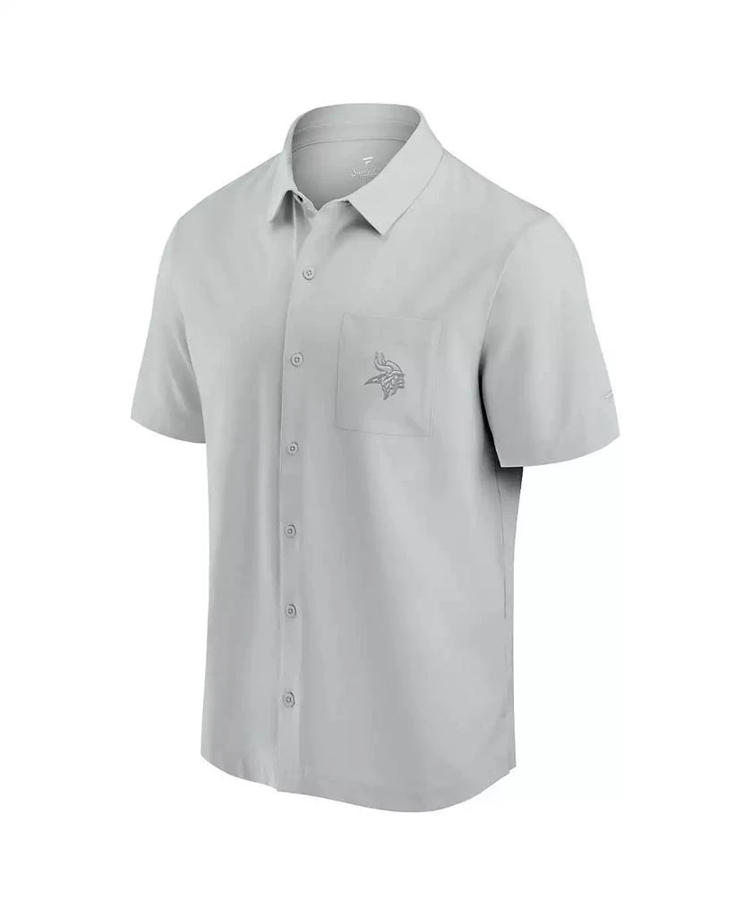 Fanatics Men's Gray Minnesota Vikings Front Office Button-Up Shirt 3