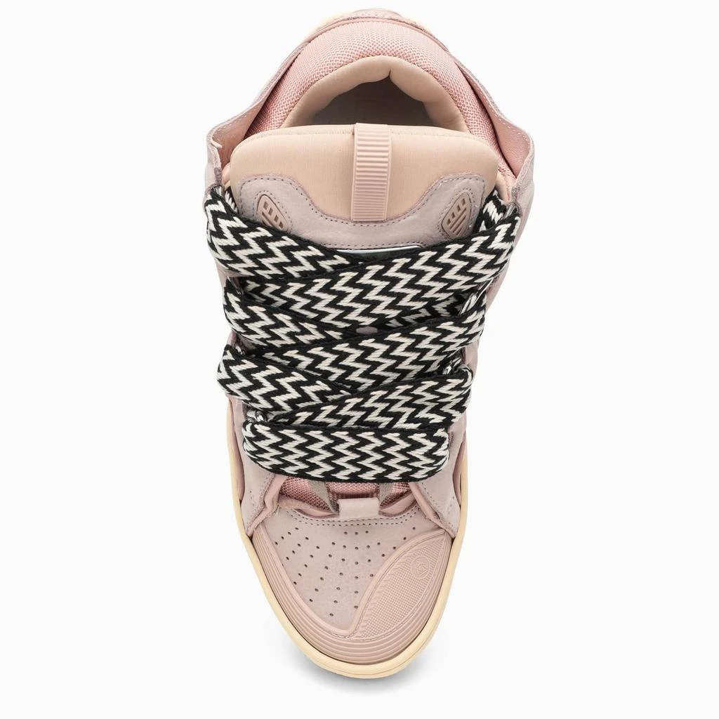 Lanvin Pink Leather Curb Sneakers 3