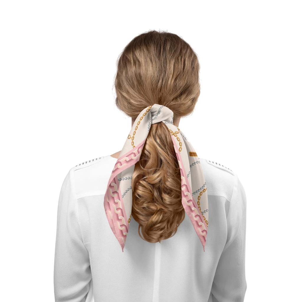 LePARMENTIER Paris Heritage Chain and Pearls Silk Bandana 4