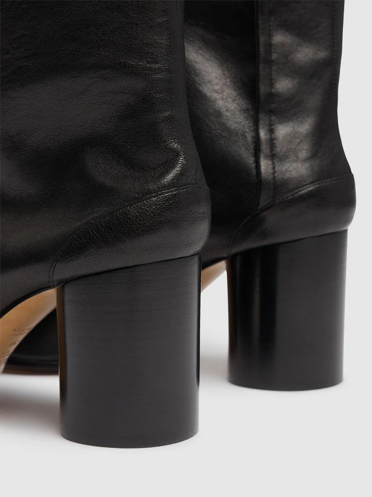 MAISON MARGIELA 80mm Tabi Vintage Leather Ankle Boots 4